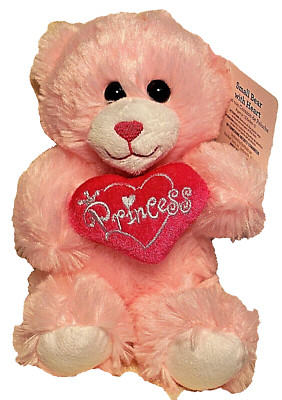 Dan Dee SWEETHEART BEAR 9'' Pink Princess Valentine's Day Plush Stuffed Animal