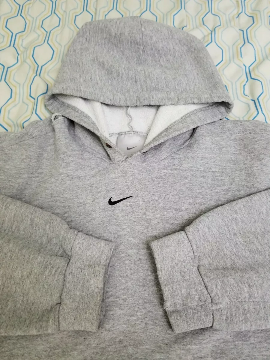 Rare Vintage Nike Middle Center Swoosh Gray Sweatshirt Hoodie - Sweats ...