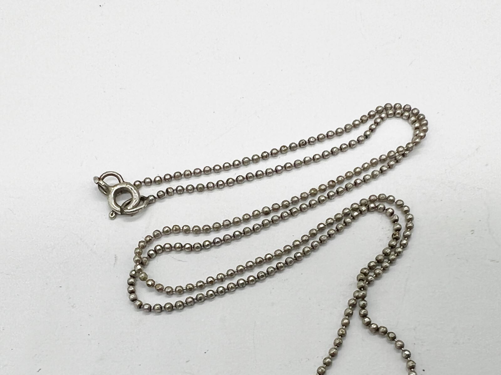 VINTAGE SOLID SILVER MODERNIST GEM SET SOLITAIRE … - image 4