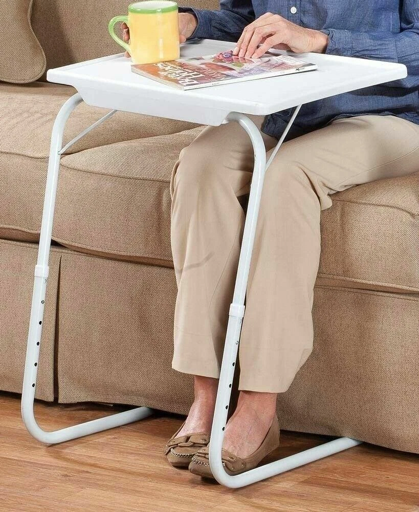 Portable Mate Adjustable Folding Table Tv Dinner Laptop Desk Sofa