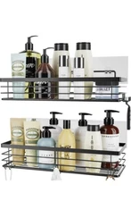 Shower Caddy 2 Pack,Adhesive Shower Organizer for Bathroom Storage&Home Decor&Ki