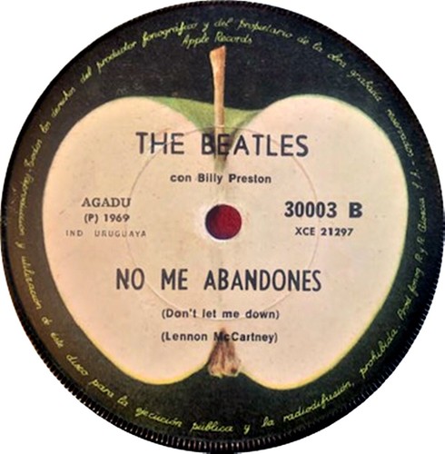 THE BEATLES with Billy Preston - GET BACK / DON'T LET ME DOWN - 7"- URUGUAY - Picture 3 of 4