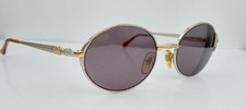 Vintage Genny G587 Gold Silver Oval Metal Sunglasses Italy FRAMES ONLY