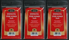 150 Cardboard Gold Perfect Fit Sleeves for Top-Load 3x4 from 20-60 Pt Bag