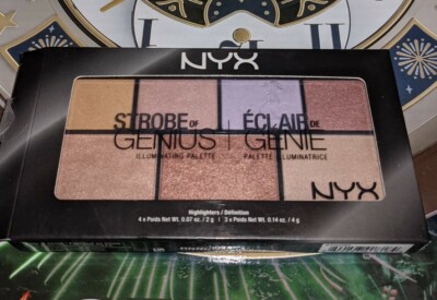 OPEN BOX NYX Strobe Of Genius Illuminating Highlighters Palette STGP01 7 Shades
