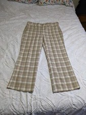 Vintage Sears Kings Road Plaid Pants Men  s 38M Plaid 1960s 1970s