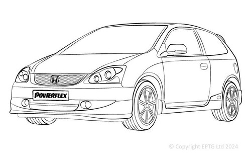 Powerflex Upper Gearbox Mount Insert for Honda Civic Type R EP3 / Integra DC5 - Picture 3 of 4