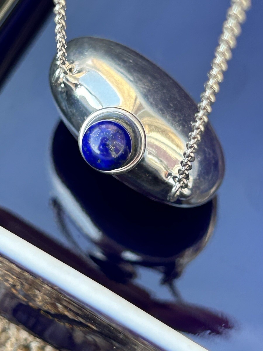Tiffany & Co Elsa Peretti Silver Lapis Lazuli Stopper Bottle