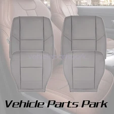 For 2000-2004 Toyota Tundra Sequoia Driver Passenger Leather SEAT COVERS Gray