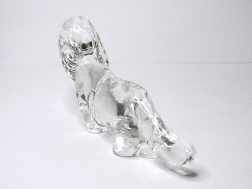 4" Miniatur Clear GLASS DACHSHUND DOG Pet Figure Art Glass Ornament- d3 - Picture 7 of 15