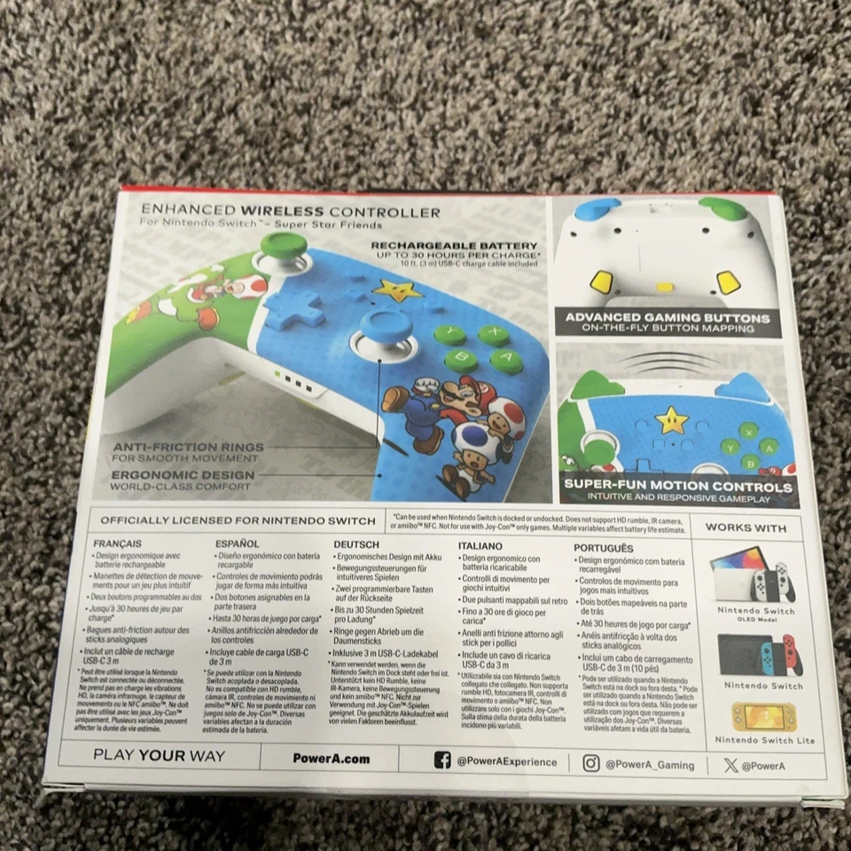 PowerA Enhanced Wireless Gamepad for Nintendo Switch - Super Star Friends, OL... - Image 3 of 4