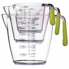 Image of Colourworks Three Piece Measuring Jug Set (200ml/400ml/900ml) Green