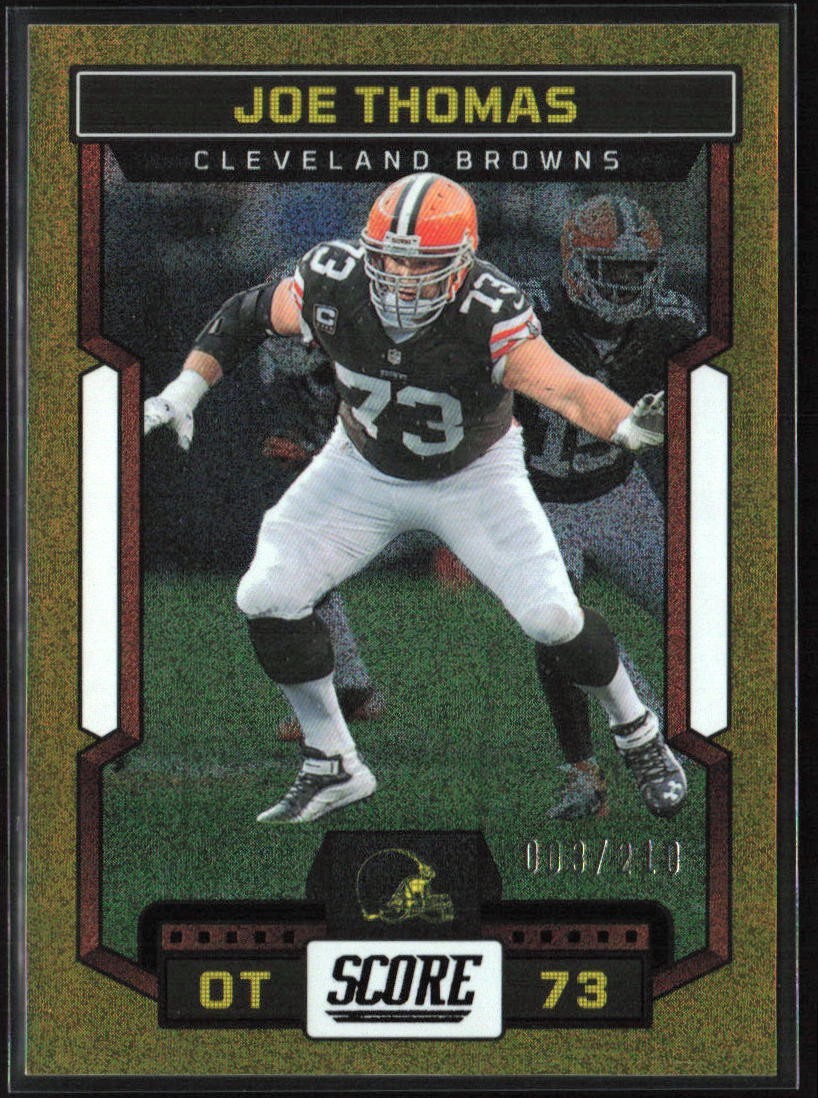 2023 Panini Score - Joe Thomas 3/210 Gold dots #215