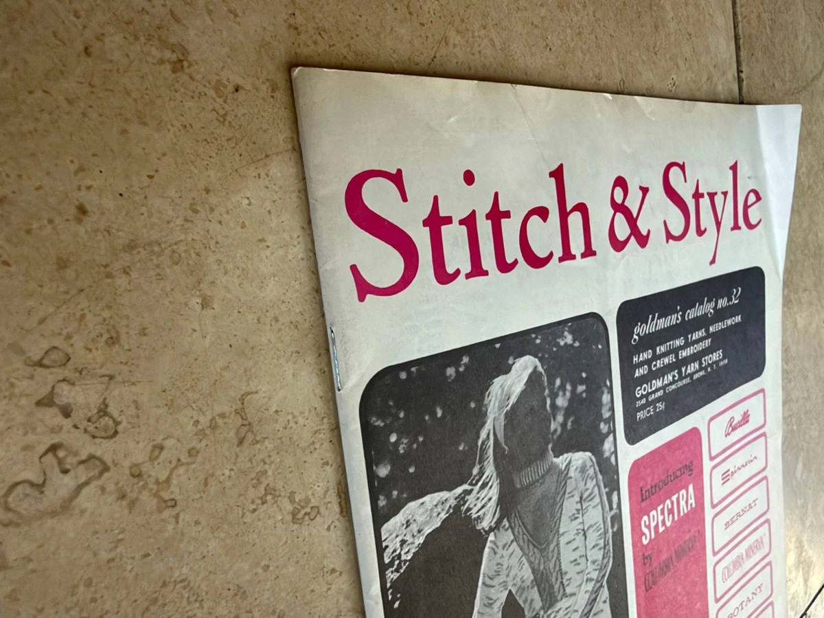 Catálogo Stitch and Style Goldmans Nº 32 Hilados Aguja Crewel Años 60 Bronx NY