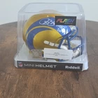 Riddell Flash NFL Mini Helmet  Rams Isaac Bruce Autographed Beckett