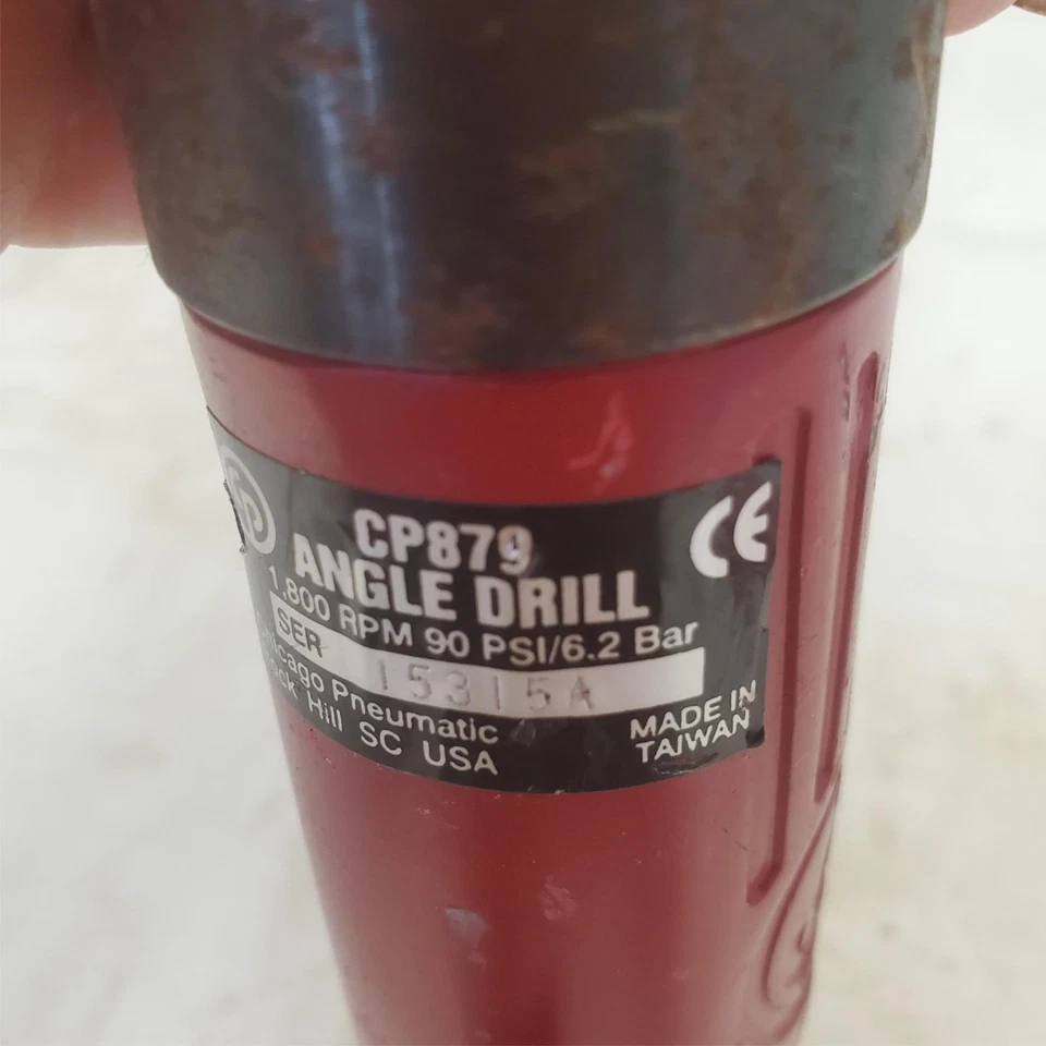 Amoladora angular de troquel Chicago Pneumatic CP879 1800 RPM herramienta de avión AL65 Foto 3 de 4