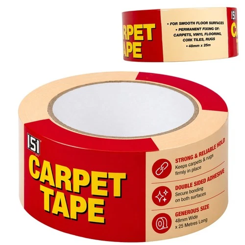 Double Sided Carpet Tape 48mm x 25m Heavy Duty Strong Rug Grip Floor Tape