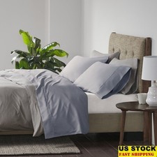 600 Thread Count Cooling Cotton Blend Sheet Set 4 PC Deep Pocket King Size Solid