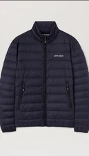 Palm Angels Classic Logo 100 GR Down Jacket Navy Blue XL NWT $1,269+
