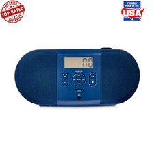 Portable CD Boombox W/ FM Radio Digital Presets Headphone Jack Battery Operated