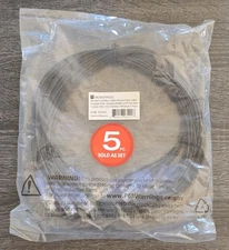 Monoprice 5-Pack SlimRun Cat6A Ethernet Network Patch Cable 10ft Black Snagless