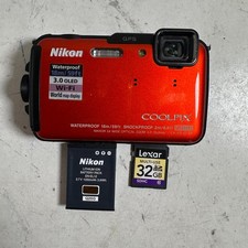 Nikon Coolpix AW110 Orange 3.0" OLED 5x Optical Zoom Waterproof Digital Camera