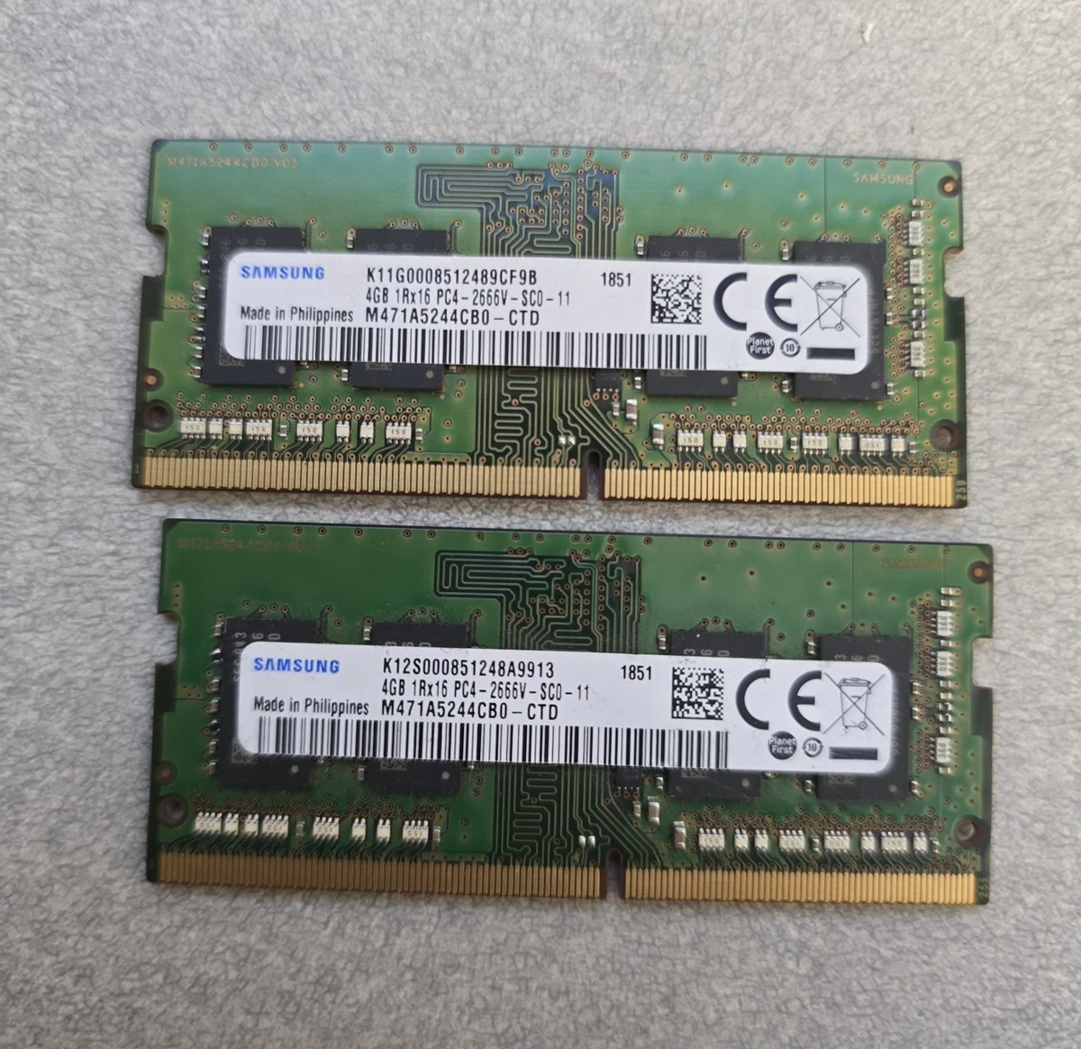 Samsung DDR4 SDRAM 4 GB Capacity per Module Memory (RAM) for sale