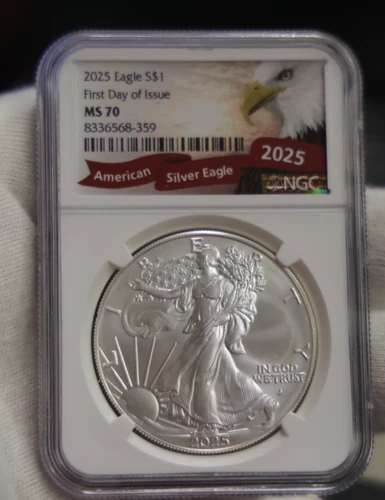 2025 US Silver Eagle $1 NGC MS70 First Day of Issue