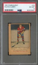 1951-52 PARKHURST #12 FLOYD CURRY PSA 6 (RC) CANADIENS *CC0045