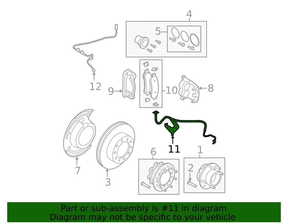 Подлинный гидравлический шланг тормоза Ford AC3Z-2078-B - Изображение 2 из 4
