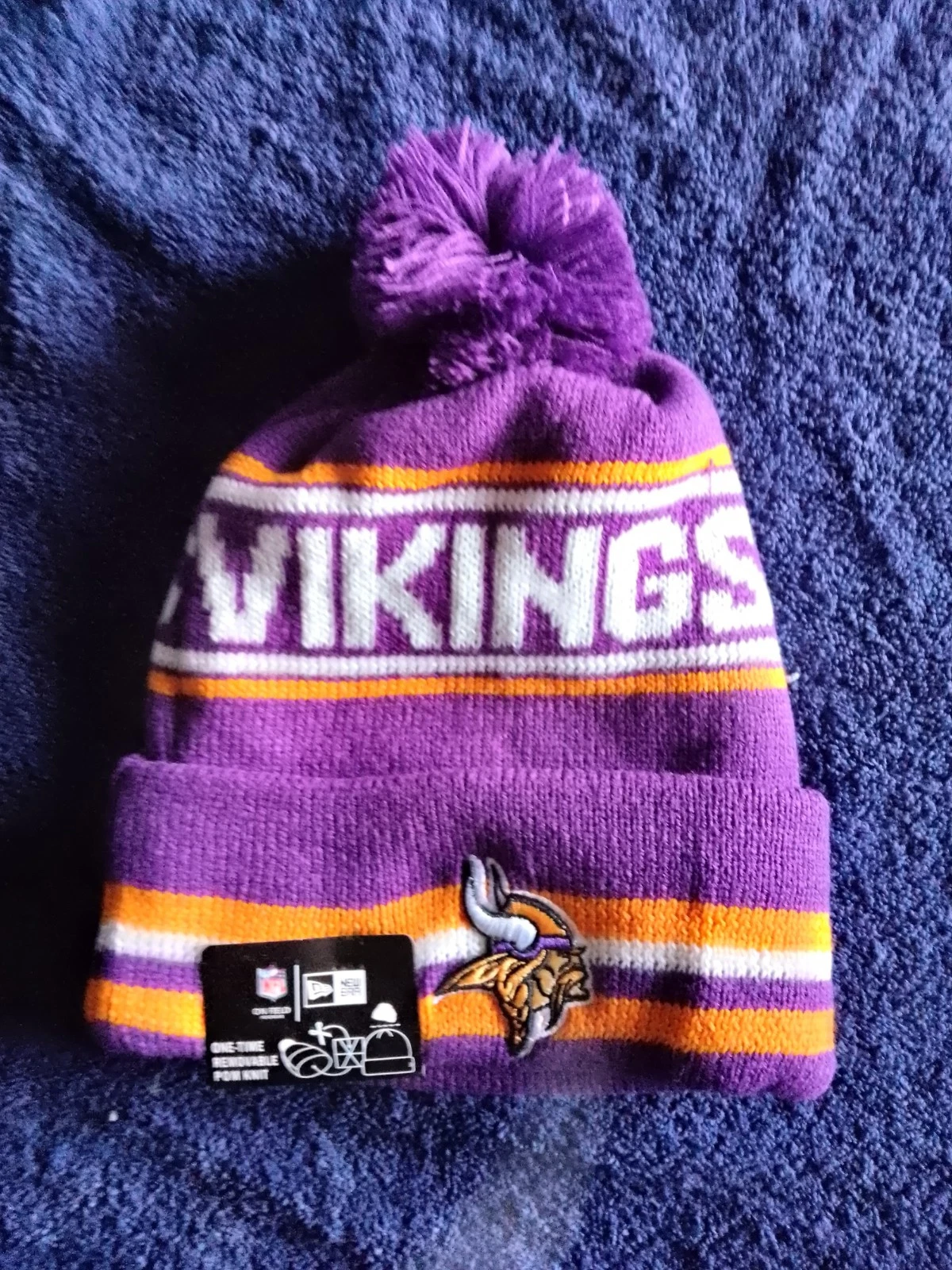 Minnesota Vikings NFL Bobble Hat Multicoloured. New With Tag Still On