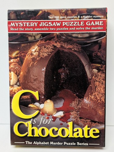 C Is For Chocolate Mystery Jigsaw Puzzle Game Two 500 Piece Puzzles Alphabet - Picture 2 of 8