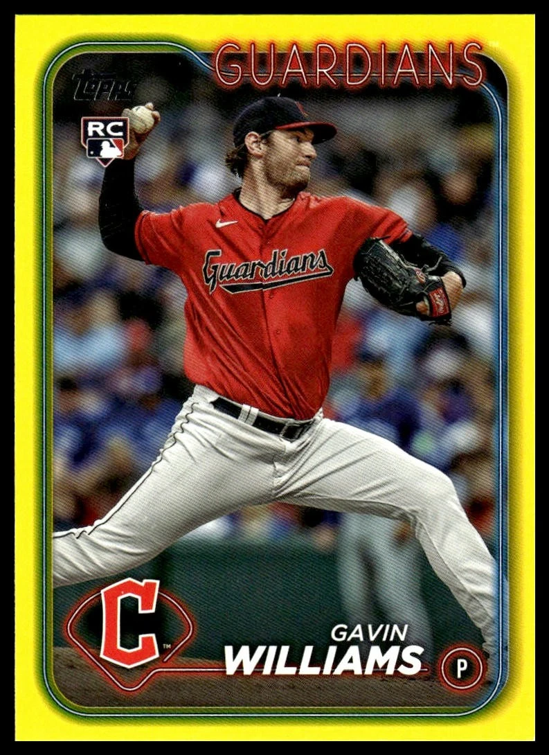 2024 Topps #242 Gavin Williams RC Yellow Cleveland Guardians