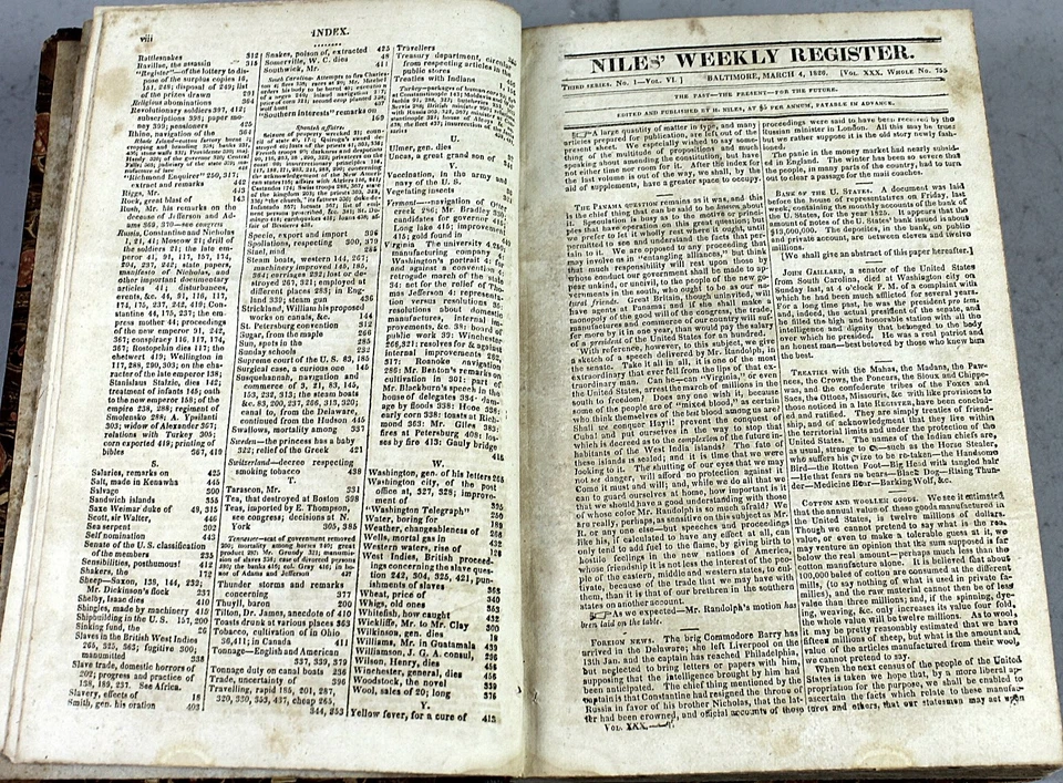 Niles' Weekly Register by H. Niles 1826 to 1827 Baltimore Illustrated Full Year - Image 4 of 4