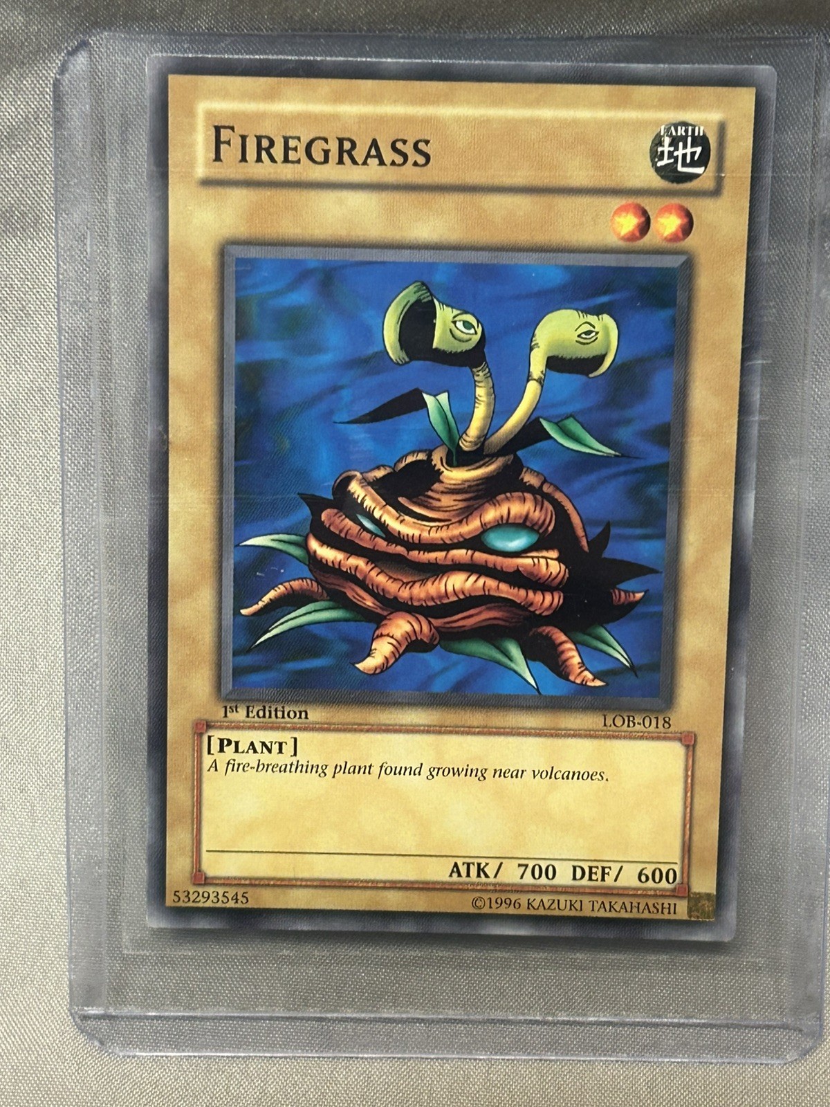 Yu-Gi-Oh Firegrass LOB 1st Edition Common Light Played