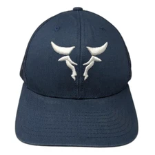 The Classics Yupoong Trucker Hat Blue One Size Adjustable Mesh Back 6 Panel