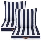 Outdoor Deep Seat Cushion Set of 2, Weather Resistant Patio Furniture Cushion...