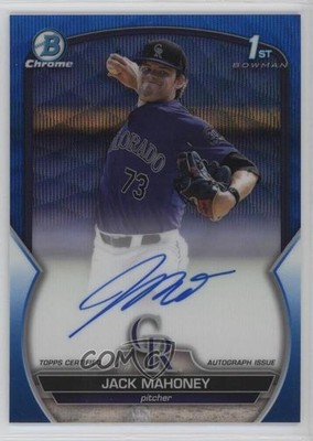 2023 Bowman Draft Chrome Prospect Blue Wave Refractor Jack Mahoney Auto 0a98