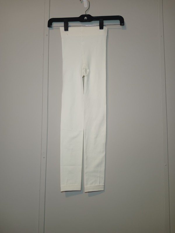 Youth Girls Size 4-6 Thick Cream Ivory Leggings
