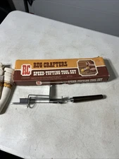Rug Crafters Speed Tufting Tool Set Needle Threader Gauge Instructions Vintage 