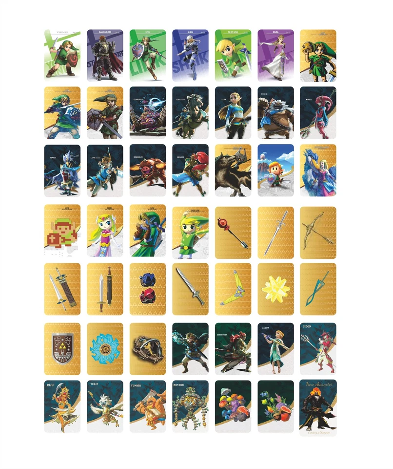 48/49Pcs NFC Cards Zelda BOTW TOTK Tears of The Kingdom for Switch 1/2 Mini Size