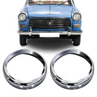 Headlight Decorative Outer Bezel Rim Fits For Peugeot 404 Chrome Plated