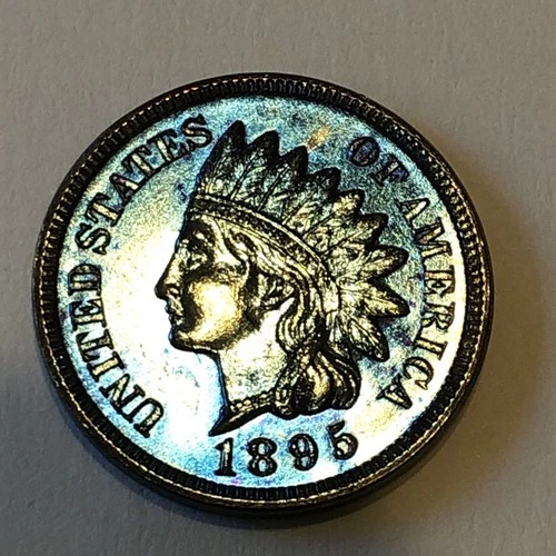 1895 Indian Head Cent Superb Gem BU Gorgeous Uncirculated Beautiful Toning (WOW)