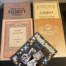 Piano Book Lot Misc Vtg Antique How to Sheet Music Etc Lot of 5