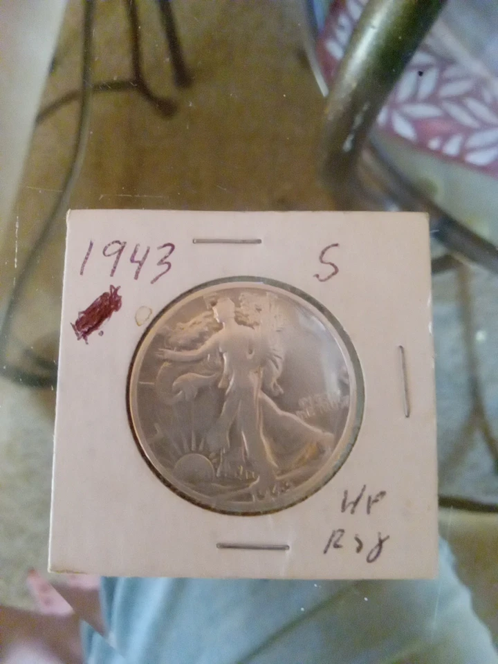1943 S Walking liberty half dollar nice grade - Image 2 of 2