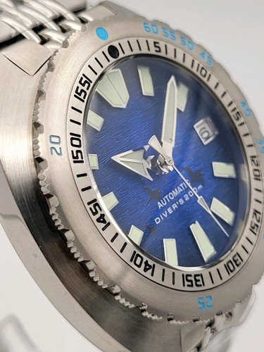 Mens Luxury Divers Watch Seiko TMI NH35 Automatic Movement 200mWR shark hunter - Picture 5 of 15