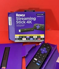 Roku Streaming Stick 4K 3820 3820R2 HDR Media Streamer VOICE REMOTE
