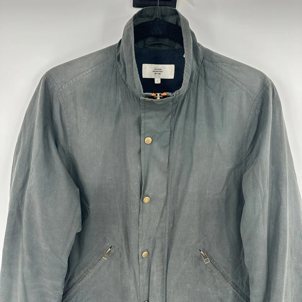 Chaqueta de algodón encerado gris carbón Jack Spade Bleecker Street para hombre talla S Foto 2 de 4