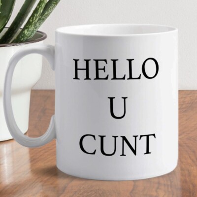 11 Unzen Keramiktasse - Hello U C *** - Secret Santa Neuheit Büro Geschenke