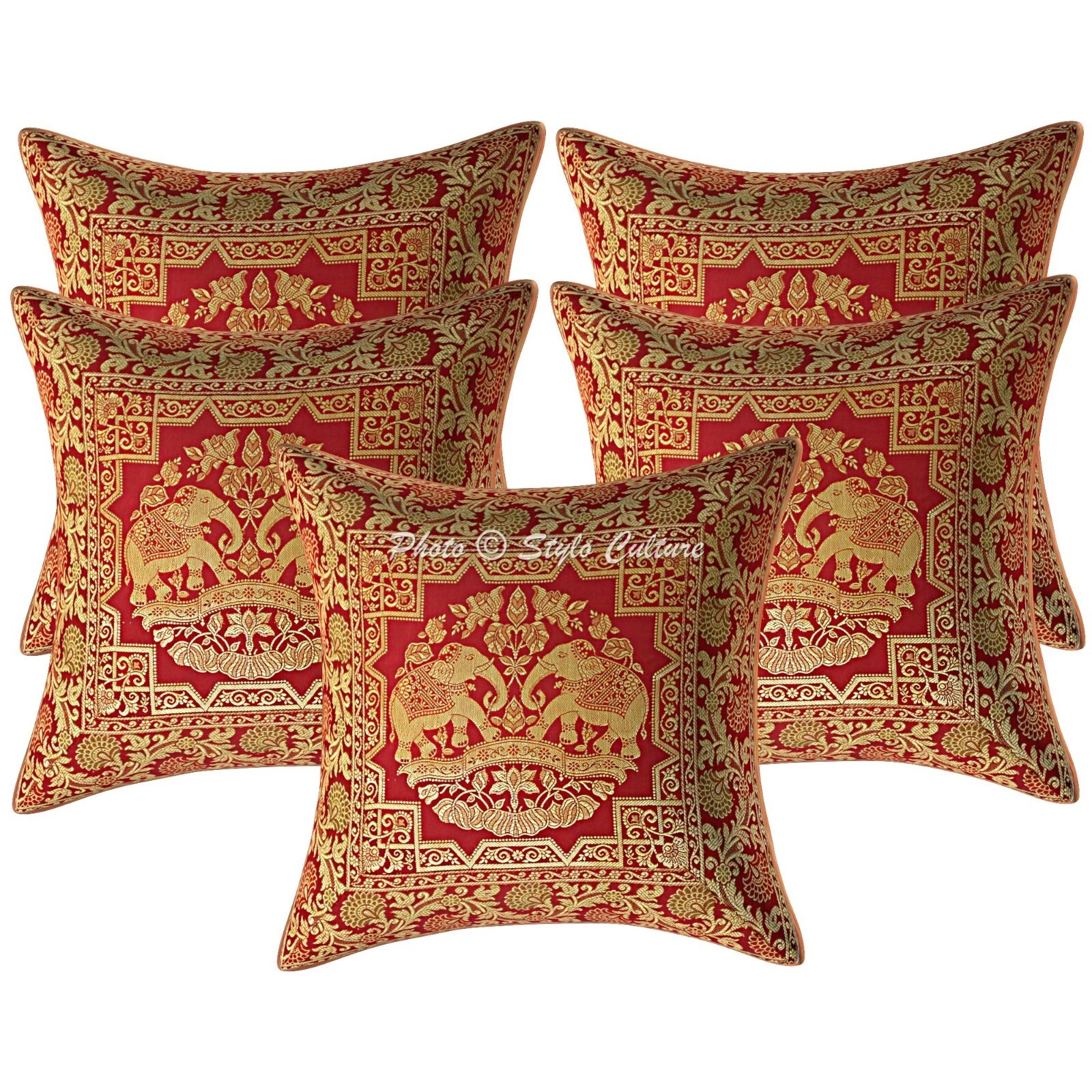 Brocade Jacquard Cushion Cover Elephant Bohemian Pillow Cases For Home Decor